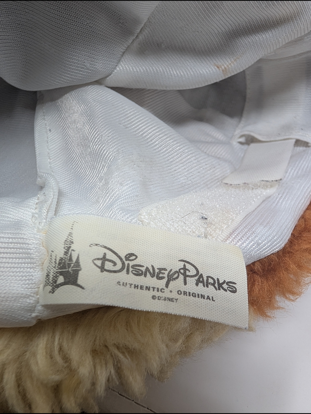 Vintage Disney Parks Chip & Dale DALE Plush Hat Brown Tan Chipmunks Adjustable - Picture 6 of 7